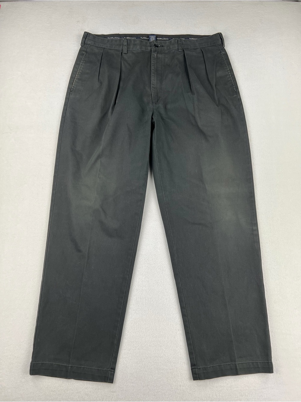 VTG 90s Polo Ralph Lauren Mens Faded Black Pleated Relaxed Fit Chino Pants 40x32
